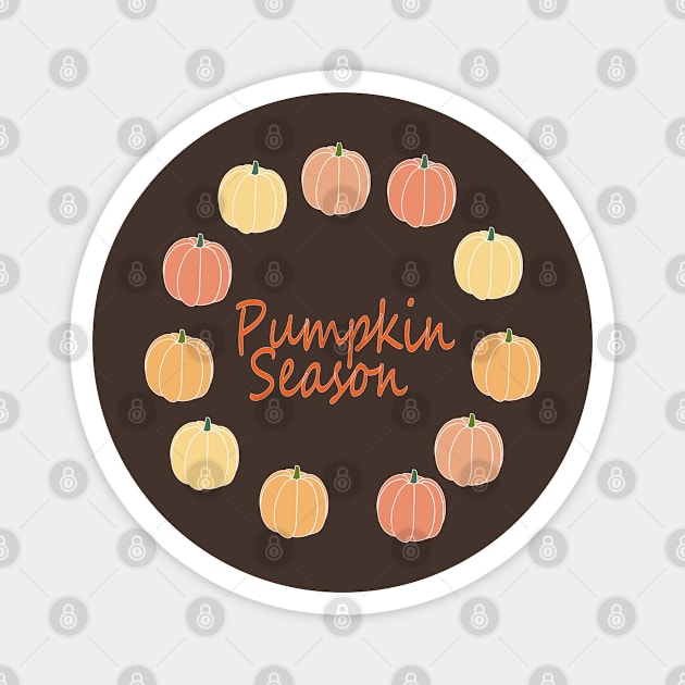 COZY PUMPKIN SEASON PATCH PATTERN AUTUMN FALL SEASON Magnet by Day81